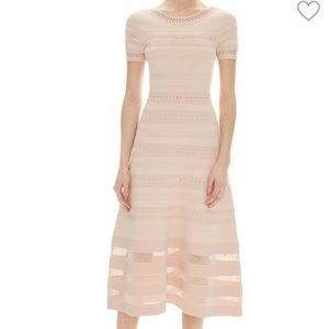 Sandro Roselle MIDI Knitted Rose Dress A3B